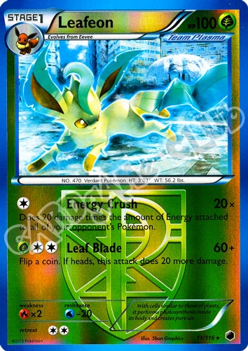 011 / 116 Leafeon rara foil reverse (EN) -NEAR MINT-