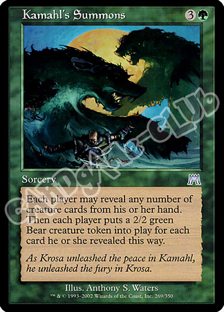 269 / 350 Kamahl Summons non comune (EN) -NEAR MINT-