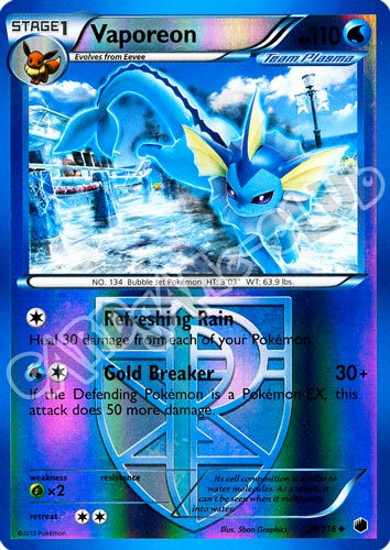 020 / 116 Vaporeon non comune foil reverse (EN) -NEAR MINT-