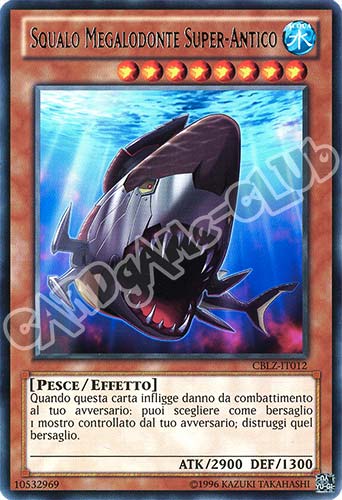 CBLZ-IT012 Squalo Megalodonte Super-Antico rara Unlimited (IT) -NEAR MINT-