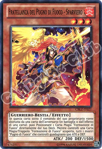 CBLZ-IT021 Fratellanza del Pugno di Fuoco-Sparviero comune Unlimited (IT) -NEAR MINT-