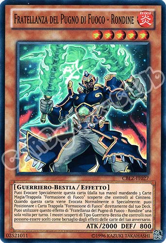 CBLZ-IT027 Fratellanza del Pugno di Fuoco-Rondine super rara Unlimited (IT)  -GOOD-