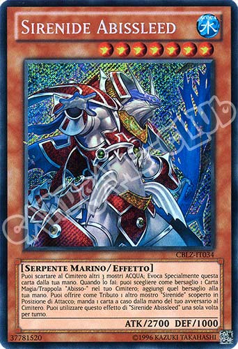 CBLZ-IT034 Sirenide Abissleed rara segreta Unlimited (IT) -NEAR MINT-