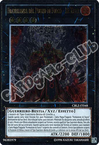 CBLZ-IT048 Fratellanza del Pugno di Fuoco-Re Tigre rara ultimate Unlimited (IT) -NEAR MINT-