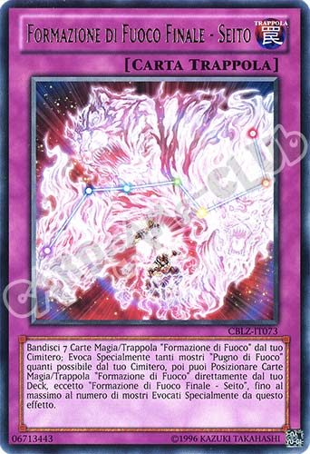 CBLZ-IT073 Formazione di Fuoco Finale-Seito rara Unlimited (IT) -NEAR MINT-