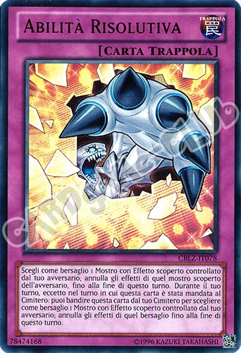 CBLZ-IT078 Abilita' Risolutiva ultra rara Unlimited (IT)  -GOOD-
