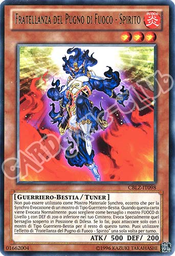 CBLZ-IT098 Fratellanza del Pugno di Fuoco-Spirito rara Unlimited (IT) -NEAR MINT-