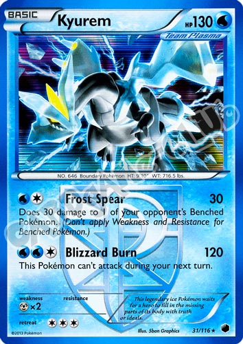 031 / 116 Kyurem rara foil (EN) -NEAR MINT-