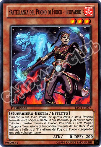 LTGY-IT027 Fratellanza del Pugno di Fuoco-Leopardo comune 1a Edizione (IT) -NEAR MINT-