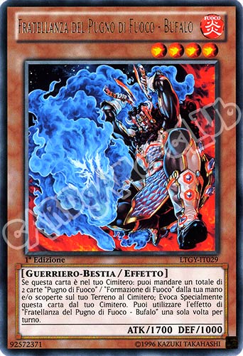 LTGY-IT029 Fratellanza del Pugno di Fuoco-Bufalo rara 1a Edizione (IT) -NEAR MINT-