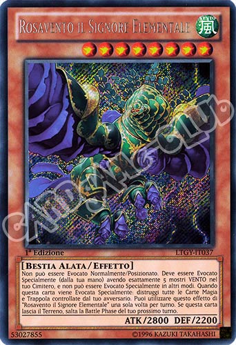 LTGY-IT037 Rosavento il Signore Elementale rara segreta 1a Edizione (IT) -NEAR MINT-