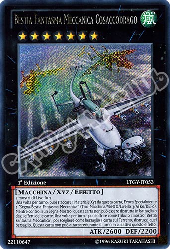 LTGY-IT053 Bestia Fantasma Meccanica Cosaccodrago rara segreta 1a Edizione (IT) -NEAR MINT-
