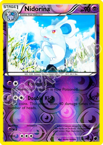 041 / 116 Nidorina non comune foil reverse (EN) -NEAR MINT-