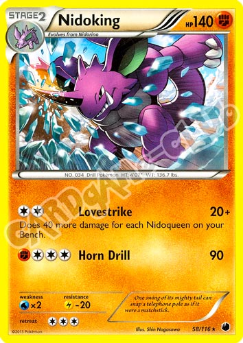 058 / 116 Nidoking rara (EN) -NEAR MINT-