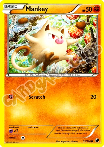 059 / 116 Mankey comune (EN) -NEAR MINT-