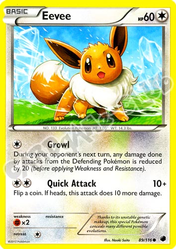089 / 116 Eevee comune (EN) -NEAR MINT-
