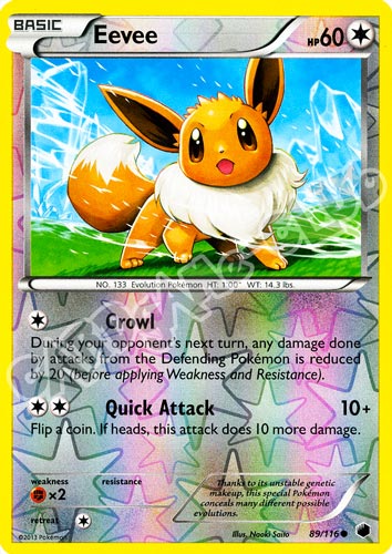 089 / 116 Eevee comune foil reverse (EN) -NEAR MINT-