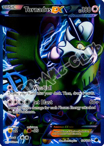 114 / 116 Tornadus EX rara ex foil (EN) -NEAR MINT-