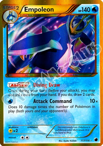 117 / 116 Empoleon rara segreta foil (EN) -NEAR MINT-