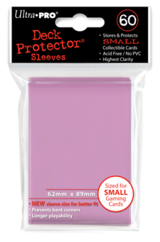 Proteggi carte mini pacchetto da 60 bustine 62mm x 89mm Rosa