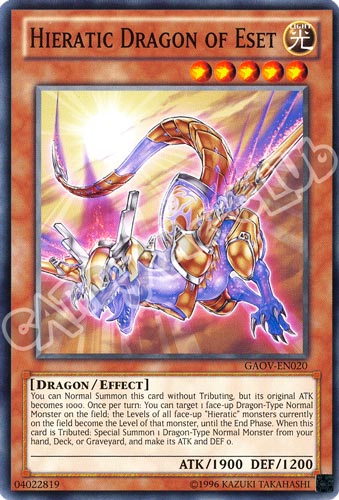 GAOV-EN020 Hieratic Dragon of Eset comune Unlimited (EN) -PLAYED-