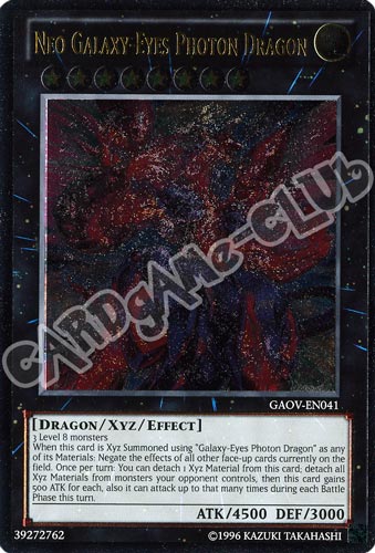 GAOV-EN041 Neo Galaxy-Eyes Photon Dragon rara ghost Unlimited (EN) -NEAR MINT-