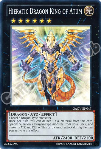 GAOV-EN047 Hieratic Dragon King of Atum super rara Unlimited (EN) -NEAR MINT-