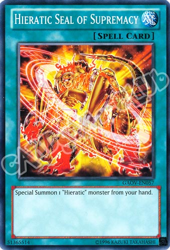 GAOV-EN057 Hieratic Seal of Supremacy comune Unlimited (EN) -NEAR MINT-