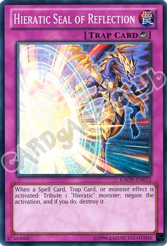 GAOV-EN072 Hieratic Seal of Reflection super rara Unlimited (EN) -NEAR MINT-