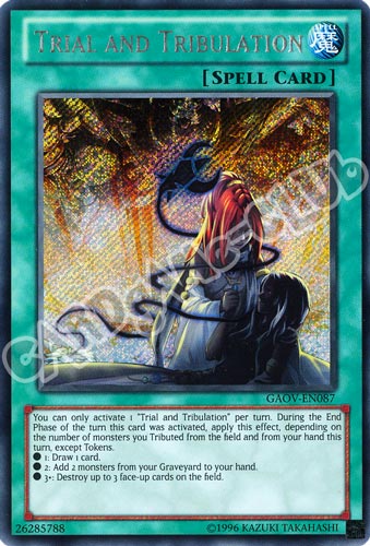 GAOV-EN087 Trial and Tribulation rara segreta Unlimited (EN) -NEAR MINT-