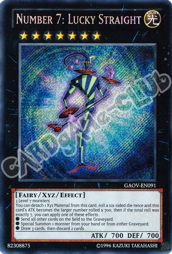 GAOV-EN091 Number 7: Lucky Straight rara segreta Unlimited (EN) -NEAR MINT-