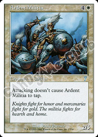 002 / 350 Ardent Militia non comune (EN) -NEAR MINT-