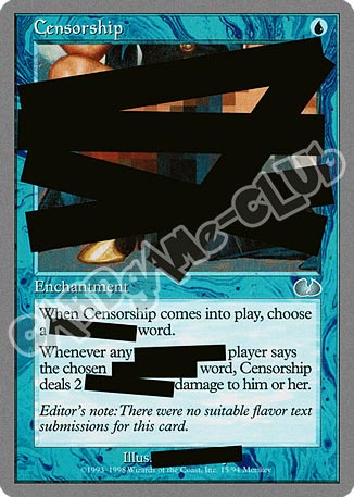 Censorship non comune (EN) -NEAR MINT-