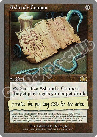 Ashnod's Coupon rara (EN) -NEAR MINT-