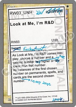 017 / 140 Look at Me, I'm R&D rara (EN) -NEAR MINT-
