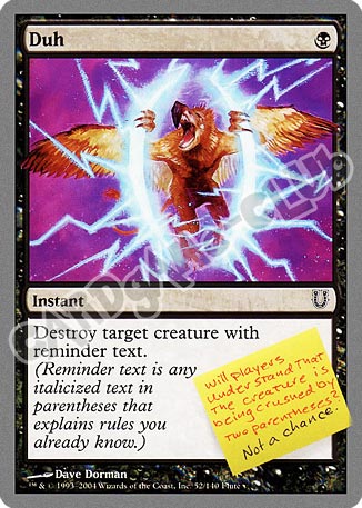 052 / 140 Duh comune (EN) -NEAR MINT-