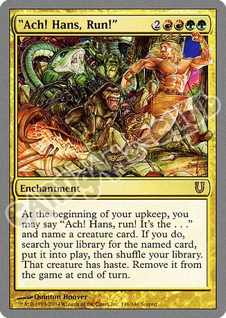 116 / 140 "Ach! Hans, Run!" rara (EN) -NEAR MINT-