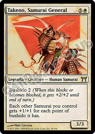 046 / 306 Takeno, Samurai General rara (EN) -NEAR MINT-