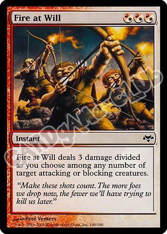 140 / 180 Fire at Will comune (EN) -NEAR MINT-