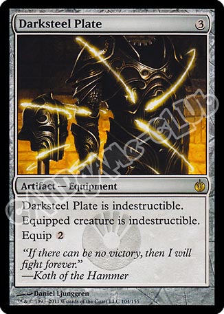 104 / 155 Darksteel Plate rara (EN) -NEAR MINT-