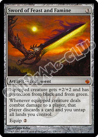 138 / 155 Sword of Feast and Famine rara mitica (EN) -NEAR MINT-