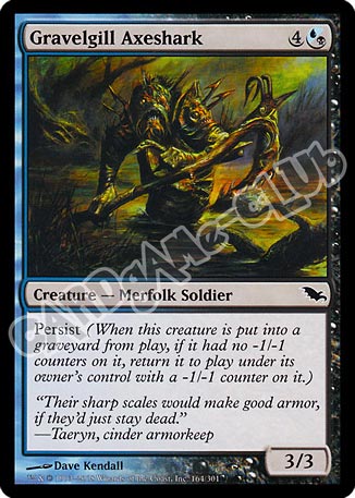 164 / 301 Gravelgill Axeshark comune (EN) -NEAR MINT-