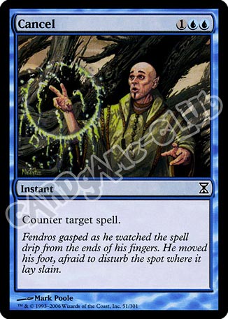 051 / 301 Cancel comune (EN) -NEAR MINT-