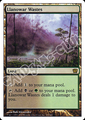 322 / 350 Llanowar Wastes rara (EN) -NEAR MINT-