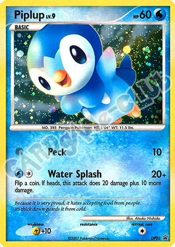 DP03 Piplup LV.9 promo foil (EN) -NEAR MINT-