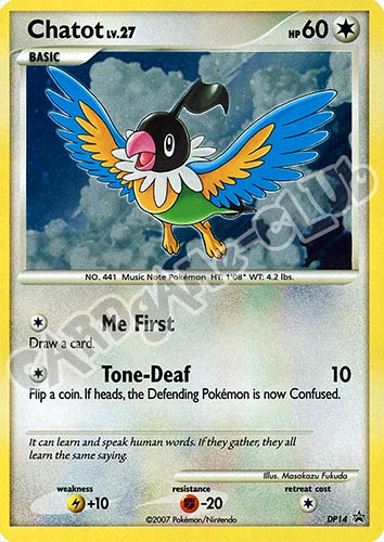 DP14 Chatot LV.27 promo foil (EN) -NEAR MINT-