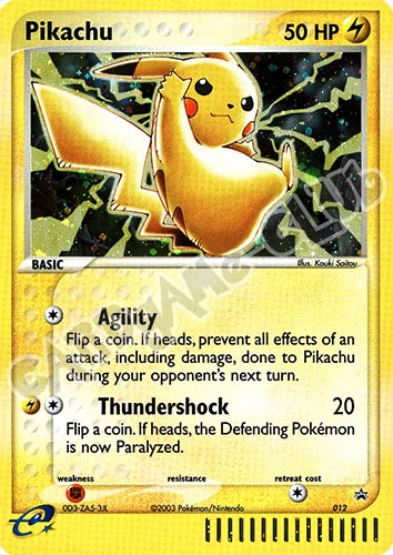 012 Pikachu promo foil (EN) -NEAR MINT-