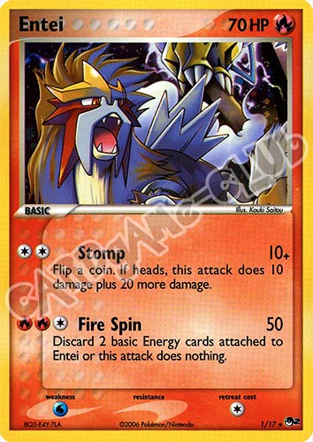 01/17 Entei rara foil (EN) -NEAR MINT-