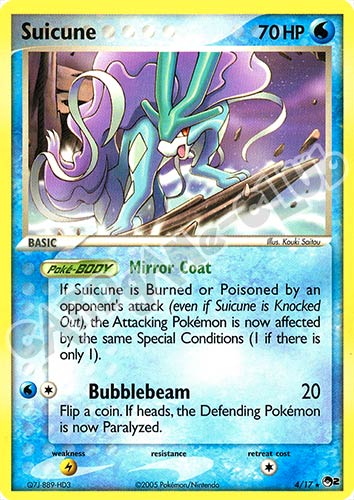 04/17 Suicune rara (EN) -NEAR MINT-