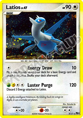 04/17 Latios rara foil (EN) -NEAR MINT-